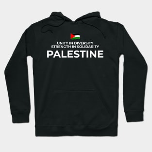 Unity in diversity, strength in solidarity - Palestine (Dark) Hoodie